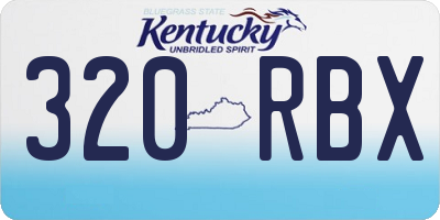 KY license plate 320RBX