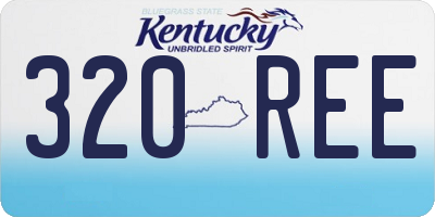 KY license plate 320REE