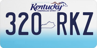 KY license plate 320RKZ