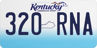KY license plate 320RNA