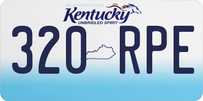 KY license plate 320RPE