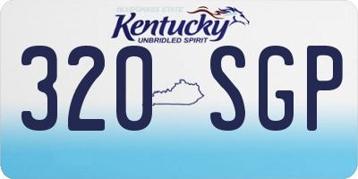 KY license plate 320SGP