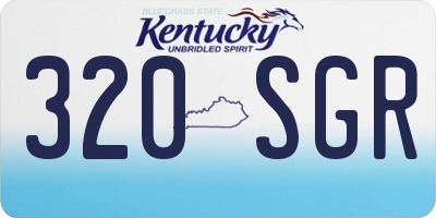 KY license plate 320SGR