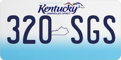 KY license plate 320SGS