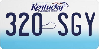 KY license plate 320SGY