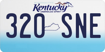 KY license plate 320SNE