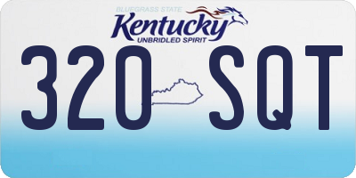 KY license plate 320SQT