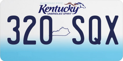 KY license plate 320SQX