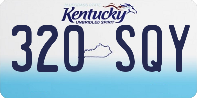 KY license plate 320SQY