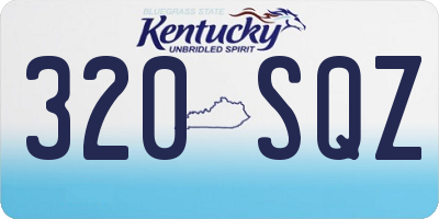 KY license plate 320SQZ