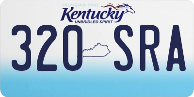 KY license plate 320SRA