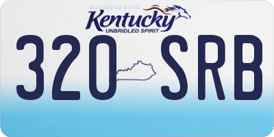 KY license plate 320SRB