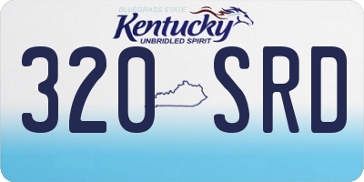 KY license plate 320SRD