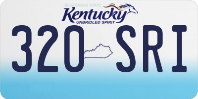 KY license plate 320SRI