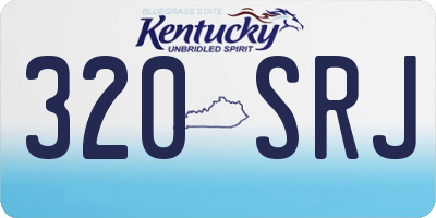 KY license plate 320SRJ