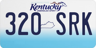 KY license plate 320SRK