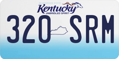 KY license plate 320SRM