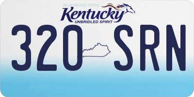 KY license plate 320SRN