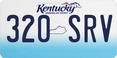 KY license plate 320SRV