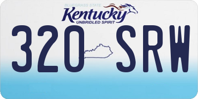 KY license plate 320SRW