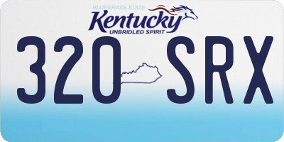 KY license plate 320SRX