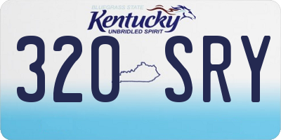 KY license plate 320SRY