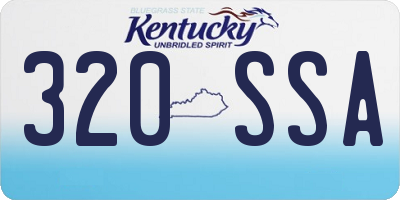 KY license plate 320SSA