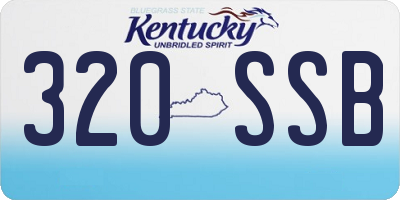 KY license plate 320SSB