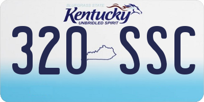KY license plate 320SSC