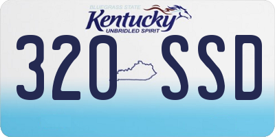 KY license plate 320SSD