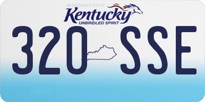 KY license plate 320SSE