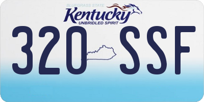 KY license plate 320SSF