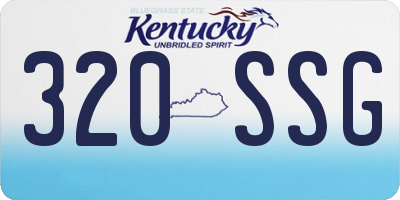 KY license plate 320SSG