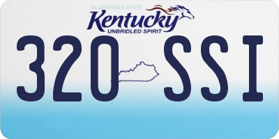 KY license plate 320SSI