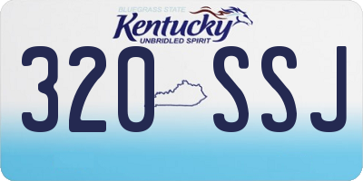 KY license plate 320SSJ