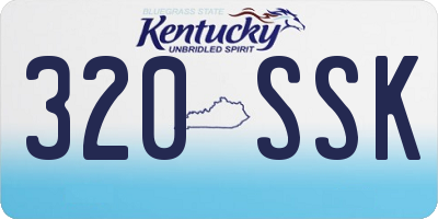 KY license plate 320SSK