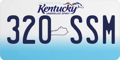 KY license plate 320SSM
