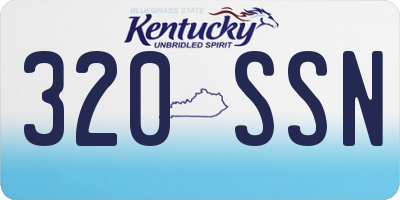 KY license plate 320SSN