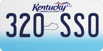 KY license plate 320SSO