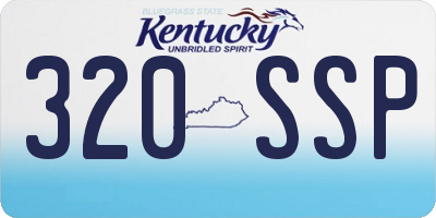 KY license plate 320SSP