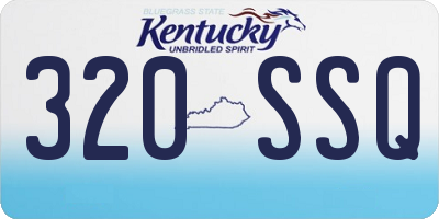 KY license plate 320SSQ