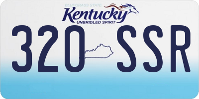 KY license plate 320SSR