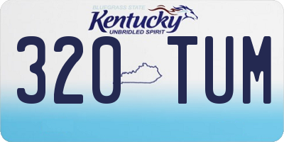KY license plate 320TUM