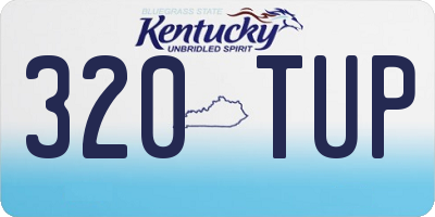 KY license plate 320TUP