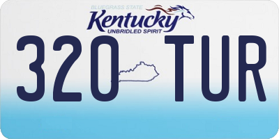 KY license plate 320TUR