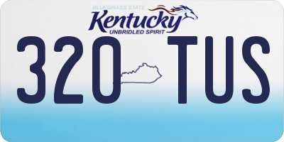 KY license plate 320TUS