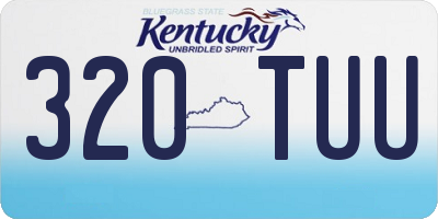 KY license plate 320TUU