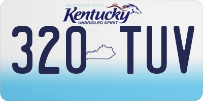 KY license plate 320TUV