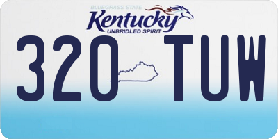 KY license plate 320TUW