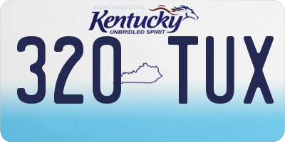 KY license plate 320TUX